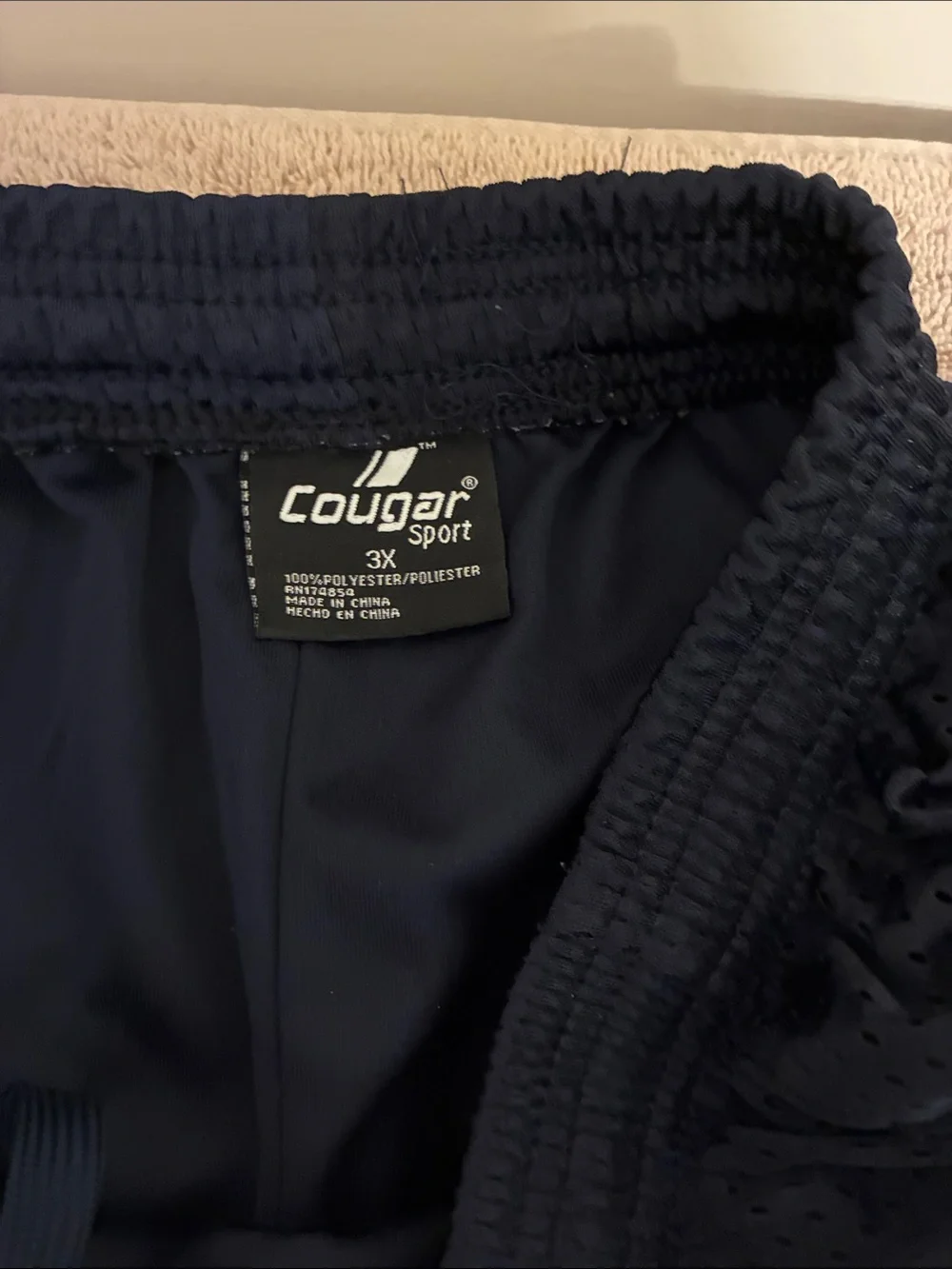 Cougar‎ Men's Athletic Mesh Shorts - Blue size 3X